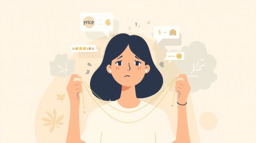 金のネックレス　選択